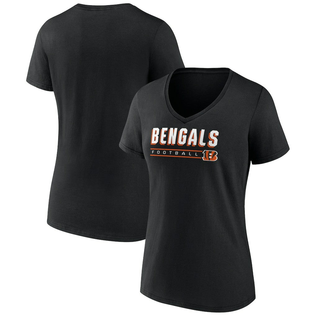 Cincinnati Bengals  Women's Primary Play V-Neck T-Shirt
