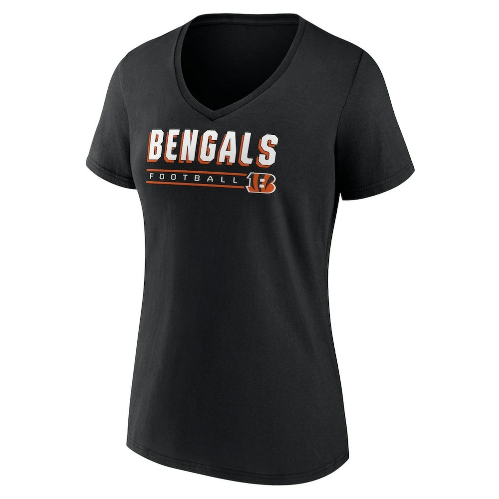 Cincinnati Bengals  Women's Primary Play V-Neck T-Shirt