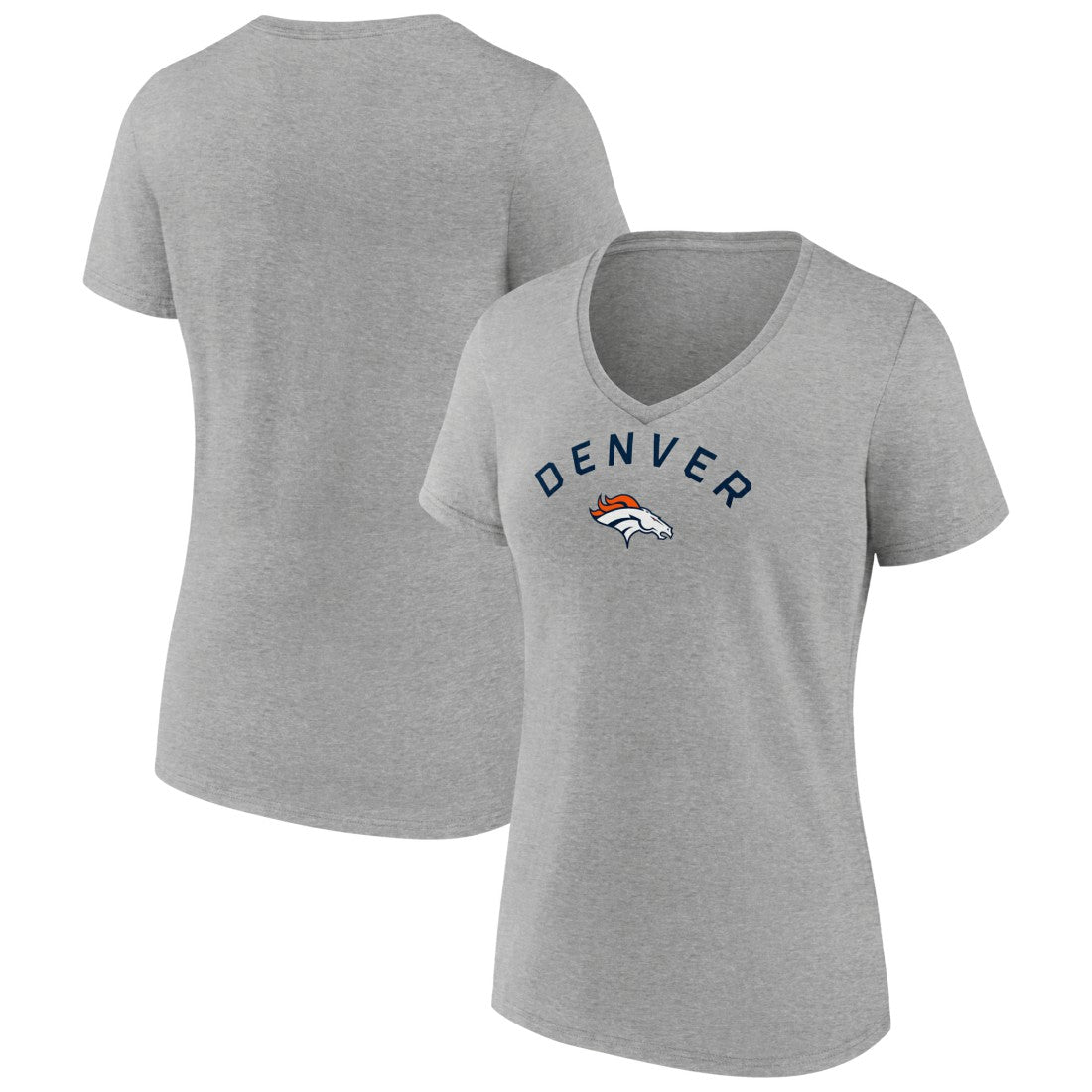 Denver Broncos  Women's Team Arc V-Neck T-Shirt