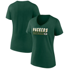 Green Bay Packers  Women's Primary Play V-Neck T-Shirt