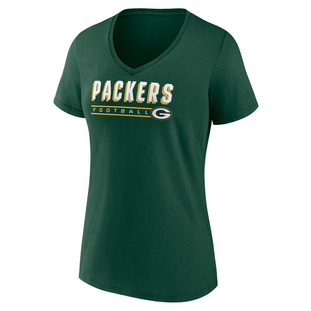 Green Bay Packers  Women's Primary Play V-Neck T-Shirt