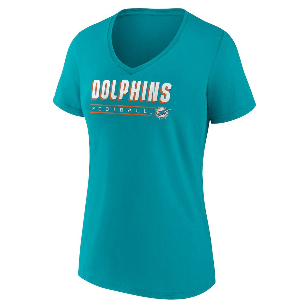 Miami Dolphins  Women's Primary Play V-Neck T-Shirt
