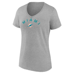 Miami Dolphins  Women's Team Arc V-Neck T-Shirt