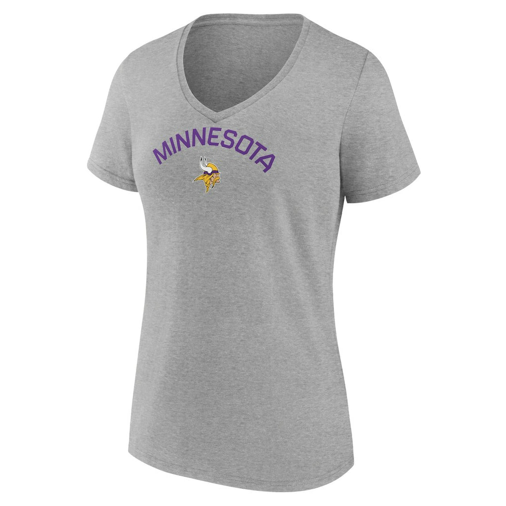 Minnesota Vikings  Women's Team Arc V-Neck T-Shirt