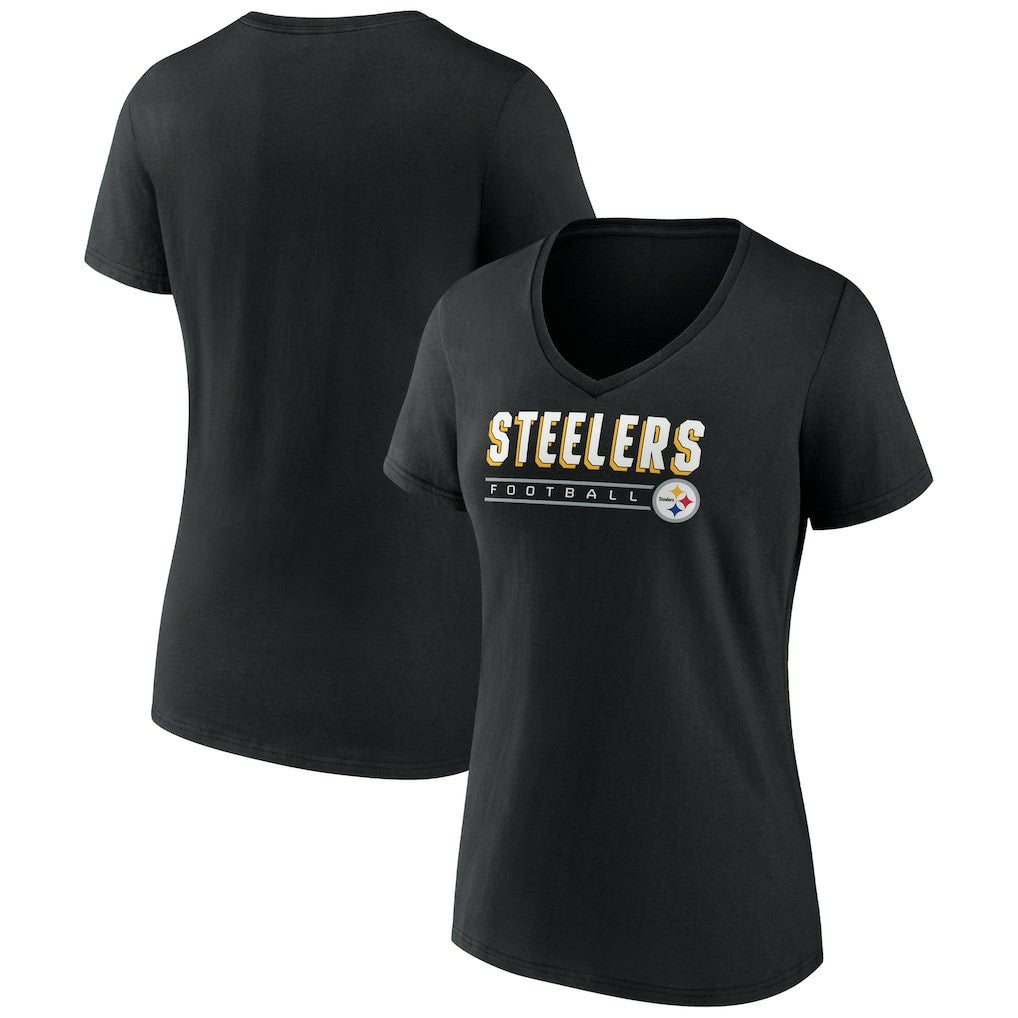 Pittsburgh Steelers  Women's Primary Play V-Neck T-Shirt