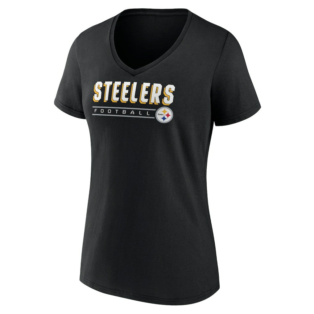 Pittsburgh Steelers  Women's Primary Play V-Neck T-Shirt