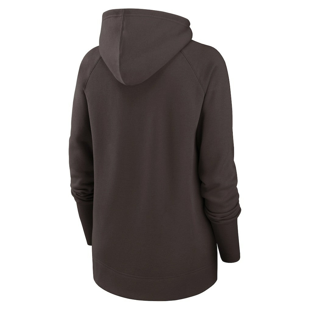 Cleveland Browns Nike Women's Asymmetrical Raglan Full-Zip Hoodie