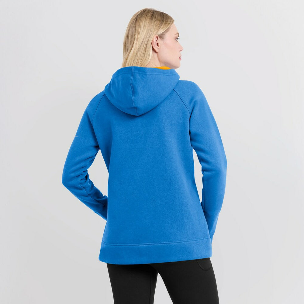 Los Angeles Chargers Nike Women's Asymmetrical Raglan Full-Zip Hoodie