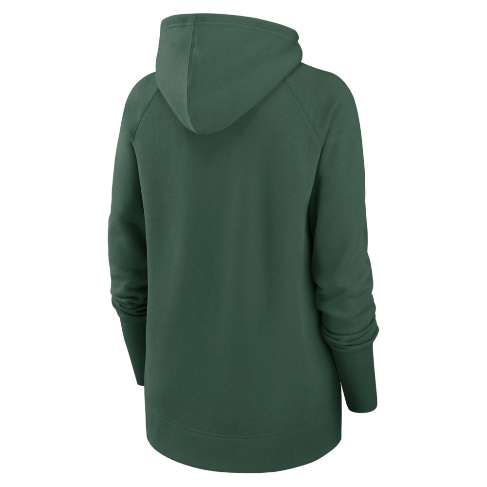 Green Bay Packers Nike Women's Asymmetrical Raglan Full-Zip Hoodie