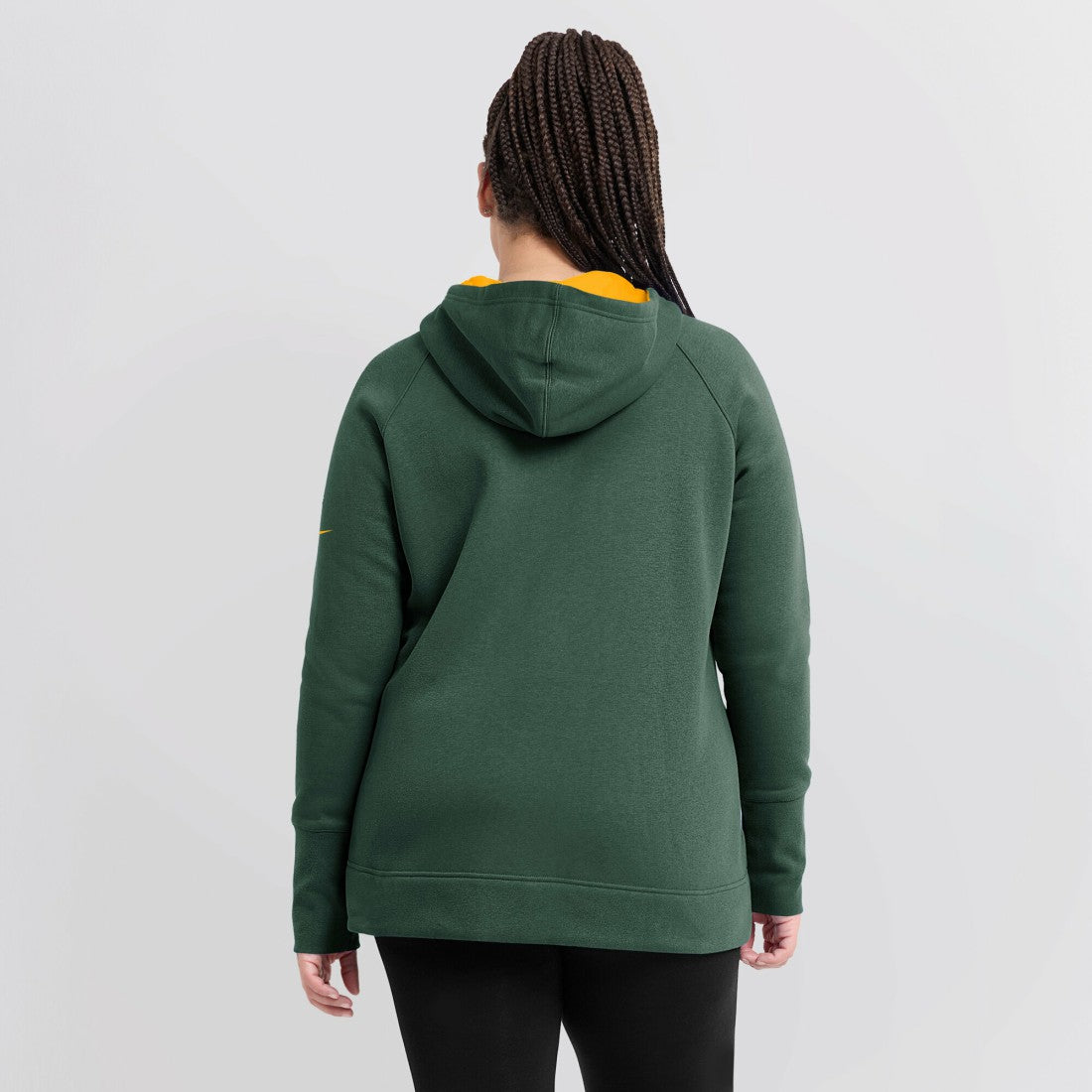 Green Bay Packers Nike Women's Asymmetrical Raglan Full-Zip Hoodie