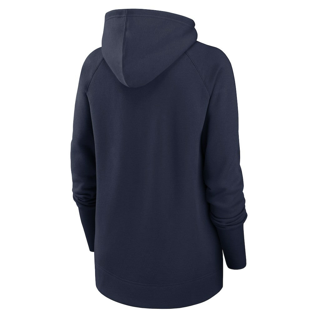 New England Patriots Nike Women's Asymmetrical Raglan Full-Zip Hoodie