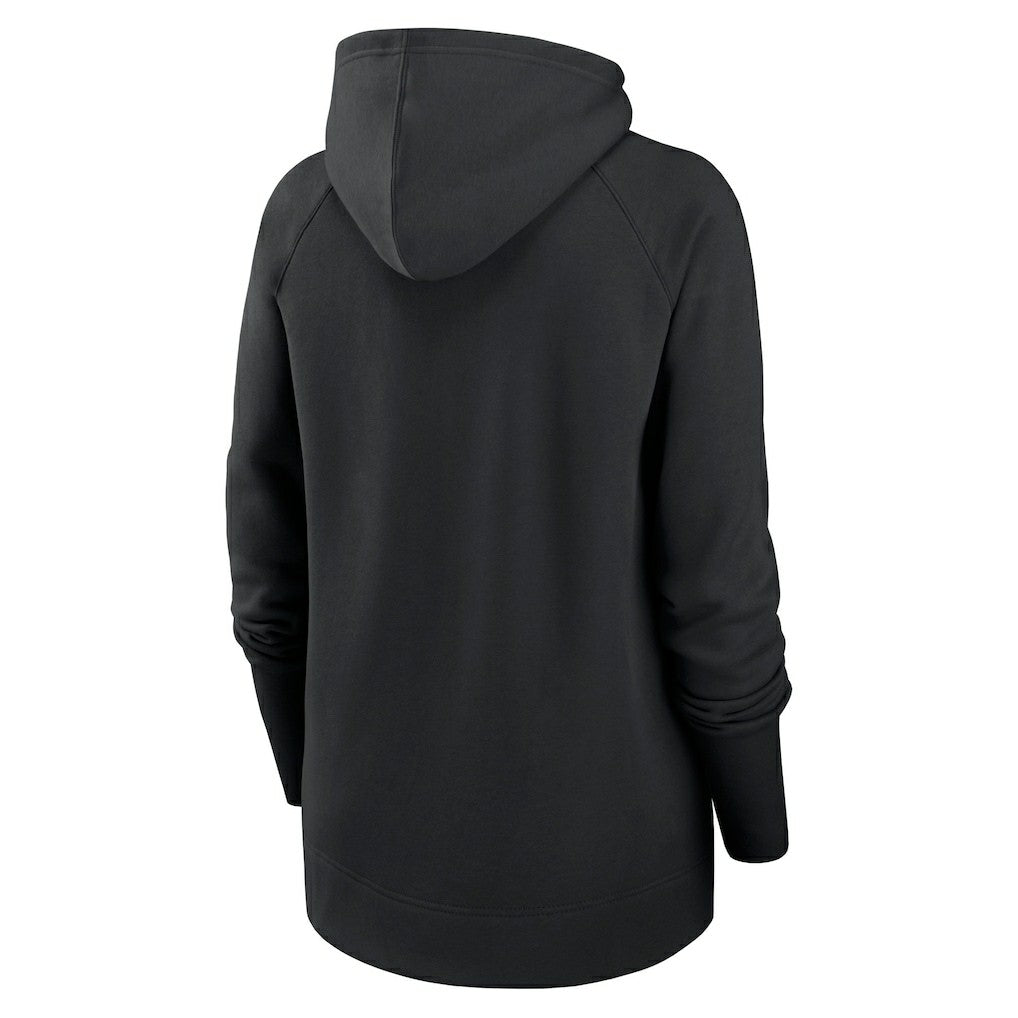 Las Vegas Raiders Nike Women's Asymmetrical Raglan Full-Zip Hoodie