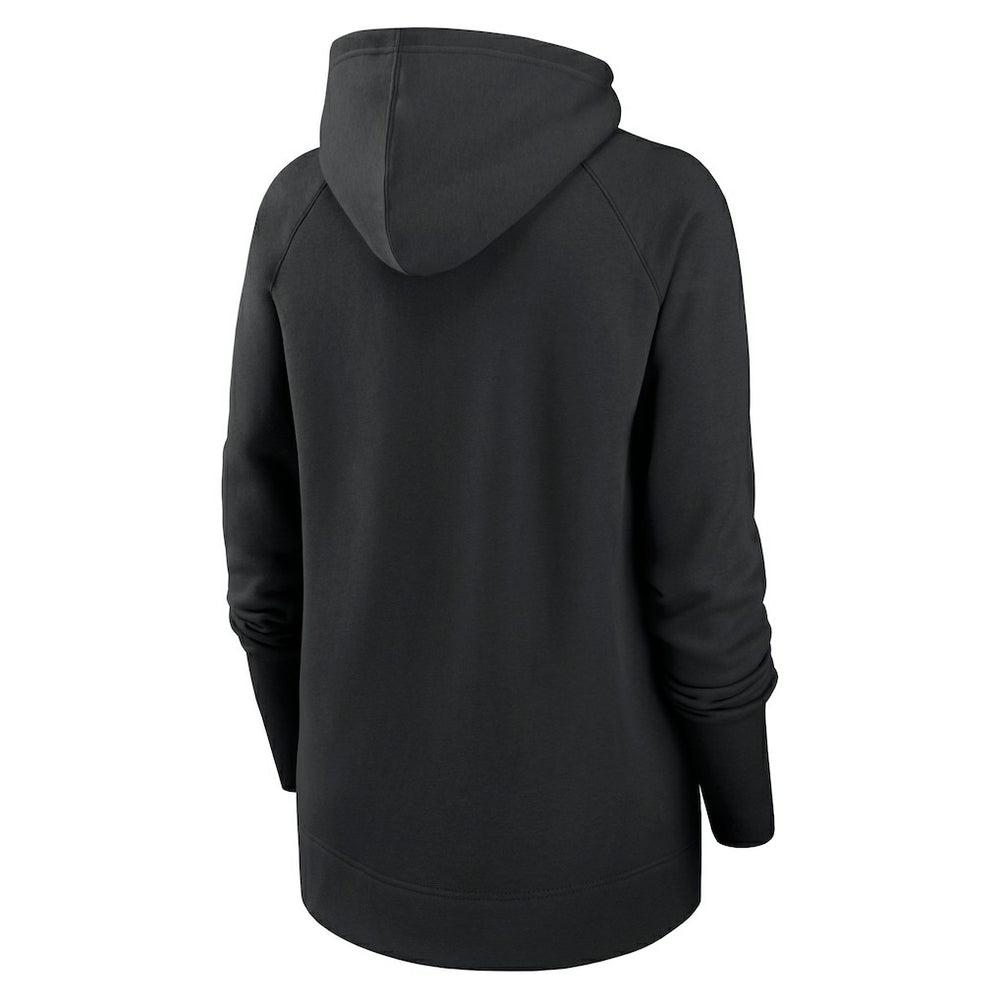 Las Vegas Raiders Nike Women's Asymmetrical Raglan Full-Zip Hoodie