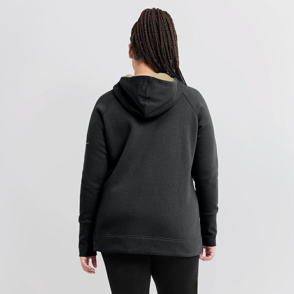 New Orleans Saints Nike Women's Asymmetrical Raglan Full-Zip Hoodie