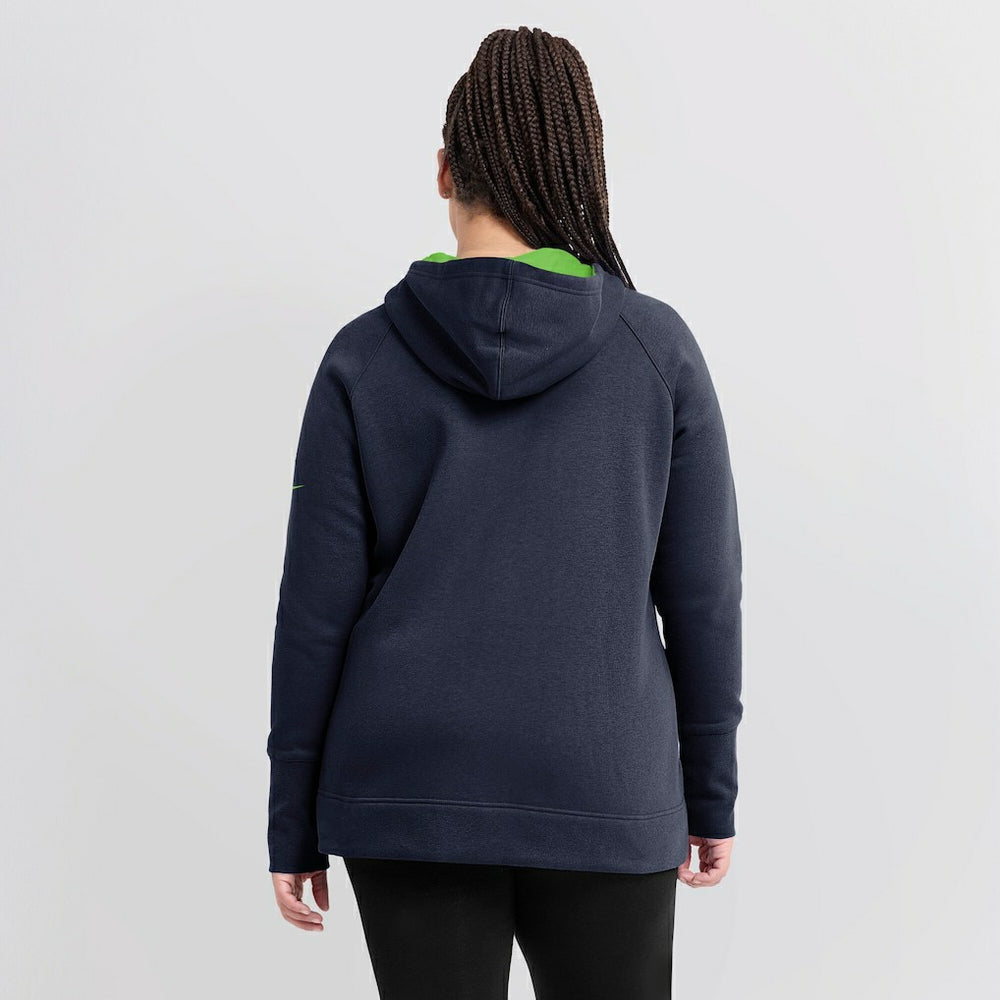 Seattle Seahawks Nike Women's Asymmetrical Raglan Full-Zip Hoodie