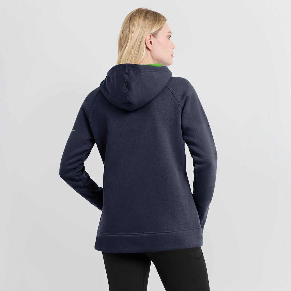 Seattle Seahawks Nike Women's Asymmetrical Raglan Full-Zip Hoodie
