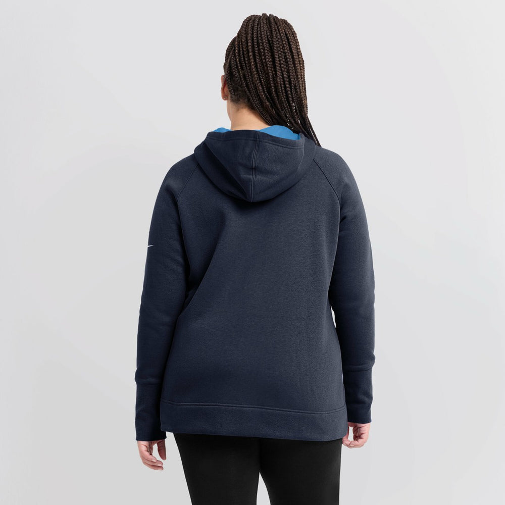 Tennessee Titans Nike Women's Asymmetrical Raglan Full-Zip Hoodie