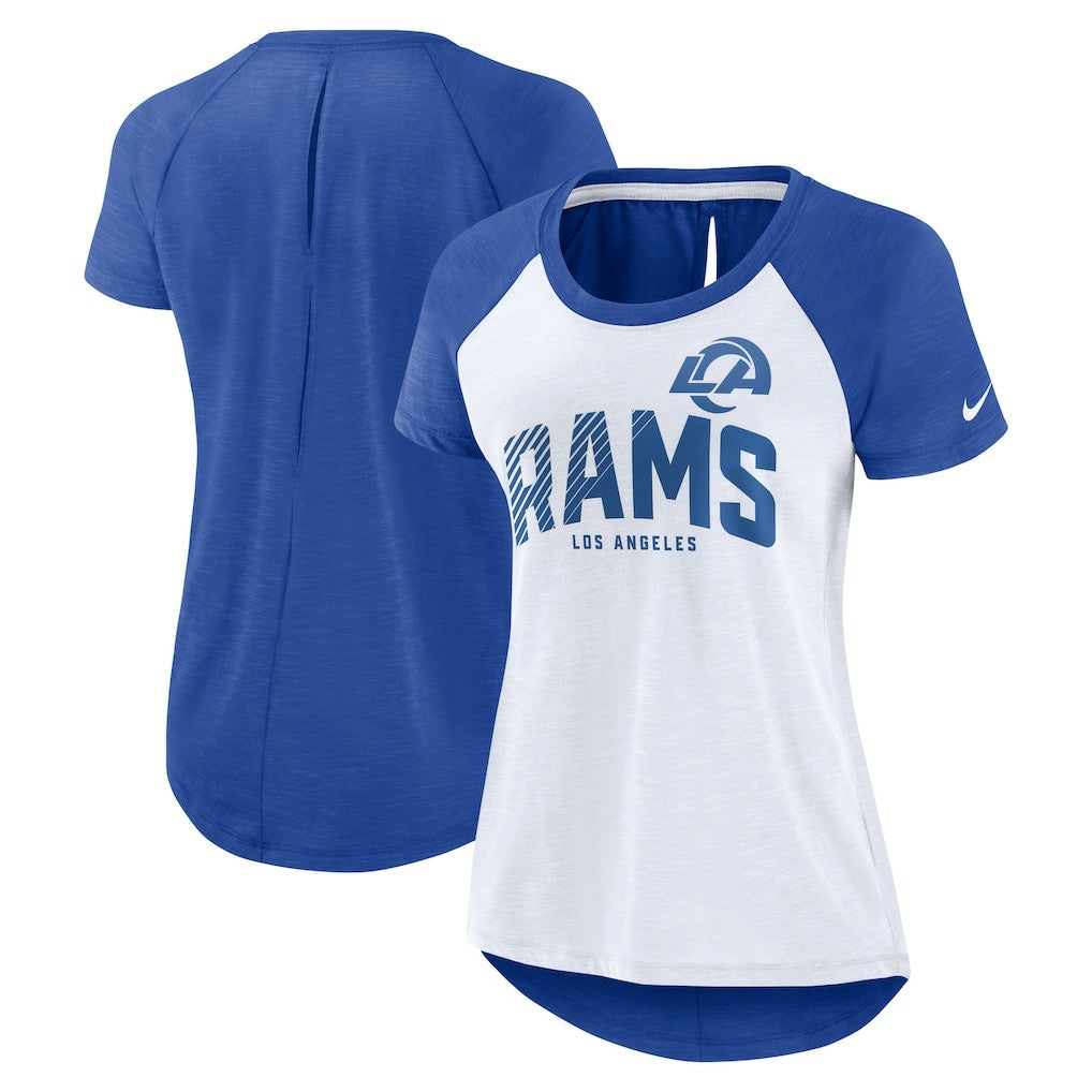 Los Angeles Rams Nike Women's Back Slit Lightweight Fashion T-Shirt