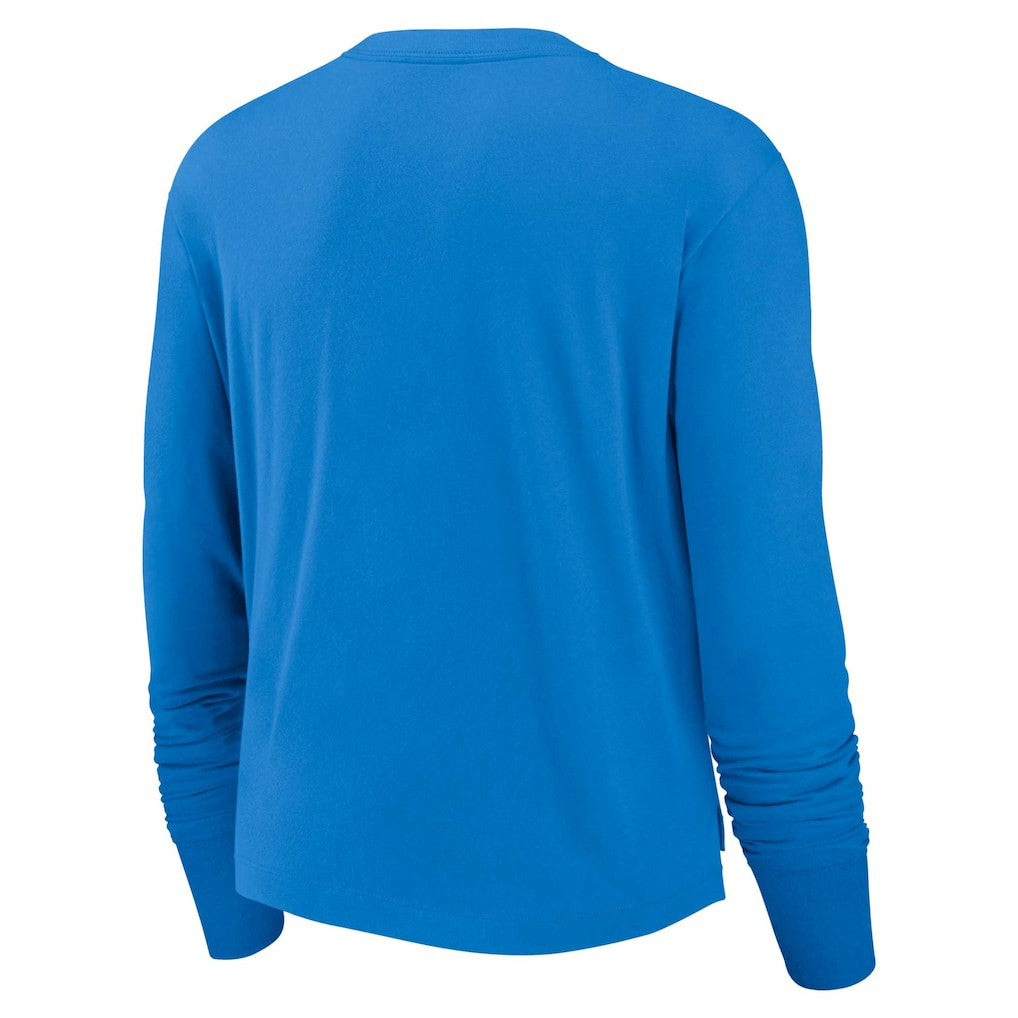 Los Angeles Chargers Nike Women's Modest Crop Performance Long Sleeve T-Shirt
