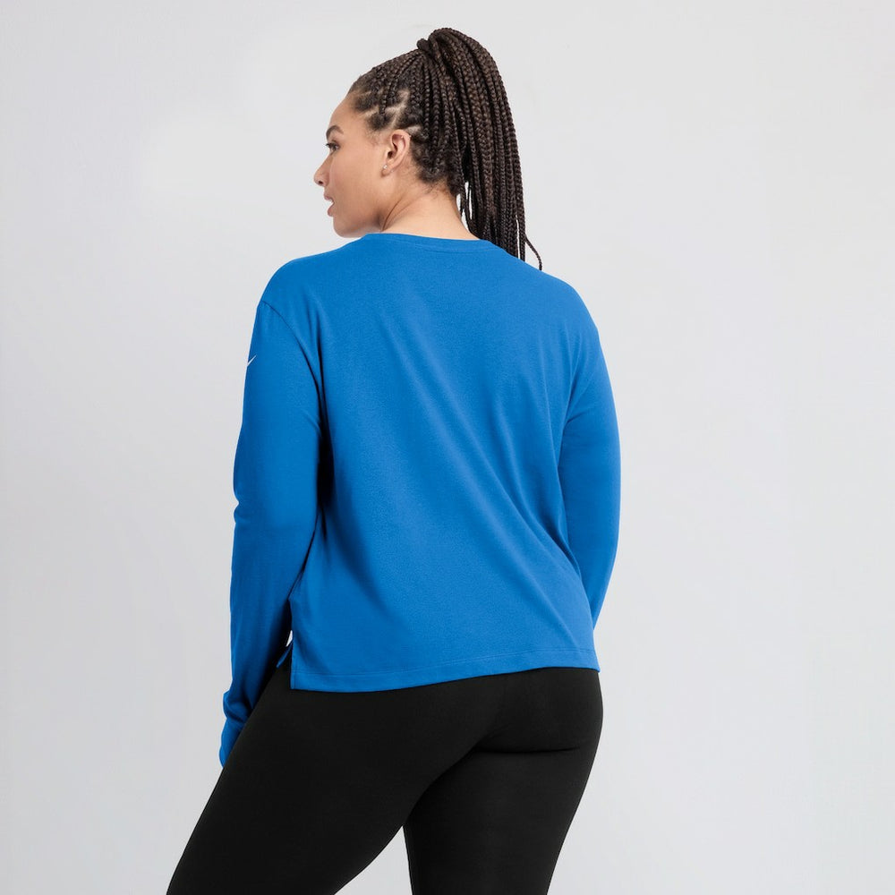 Los Angeles Chargers Nike Women's Modest Crop Performance Long Sleeve T-Shirt