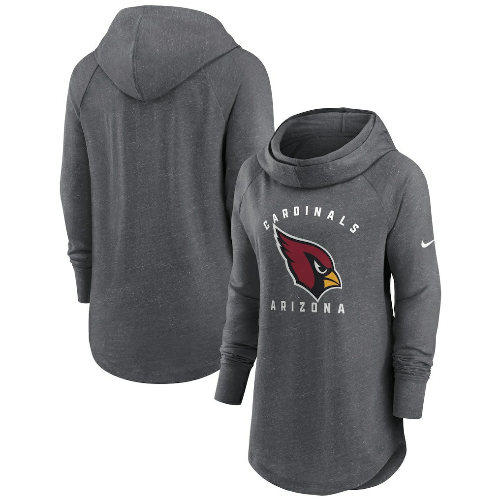 Arizona Cardinals Nike Women's Raglan Funnel Neck Pullover Hoodie