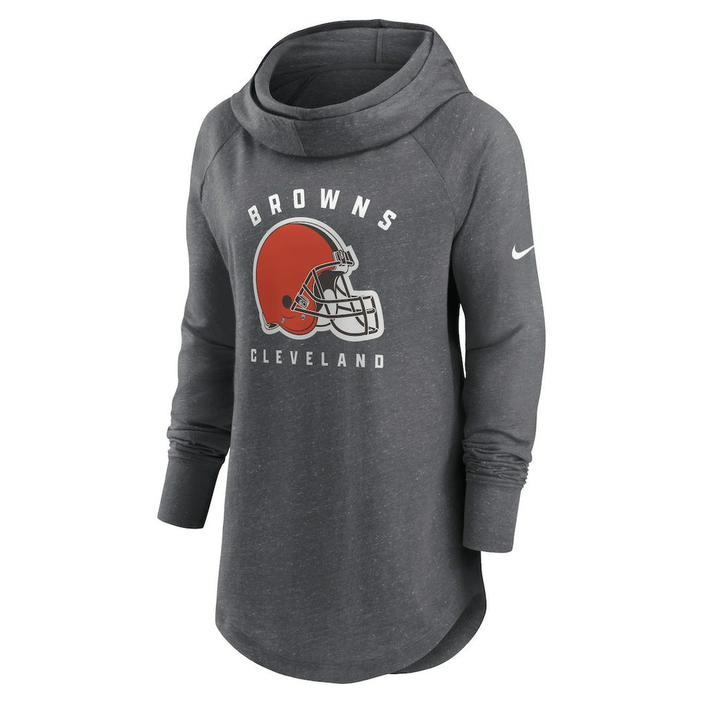 Cleveland Browns Nike Women's Raglan Funnel Neck Pullover Hoodie