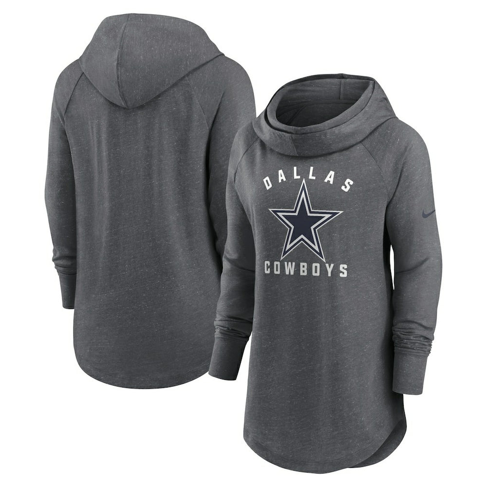 Dallas Cowboys Nike Women's Raglan Funnel Neck Pullover Hoodie
