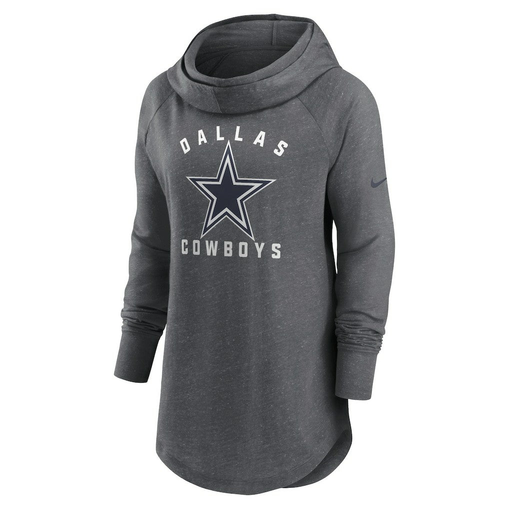 Dallas Cowboys Nike Women's Raglan Funnel Neck Pullover Hoodie