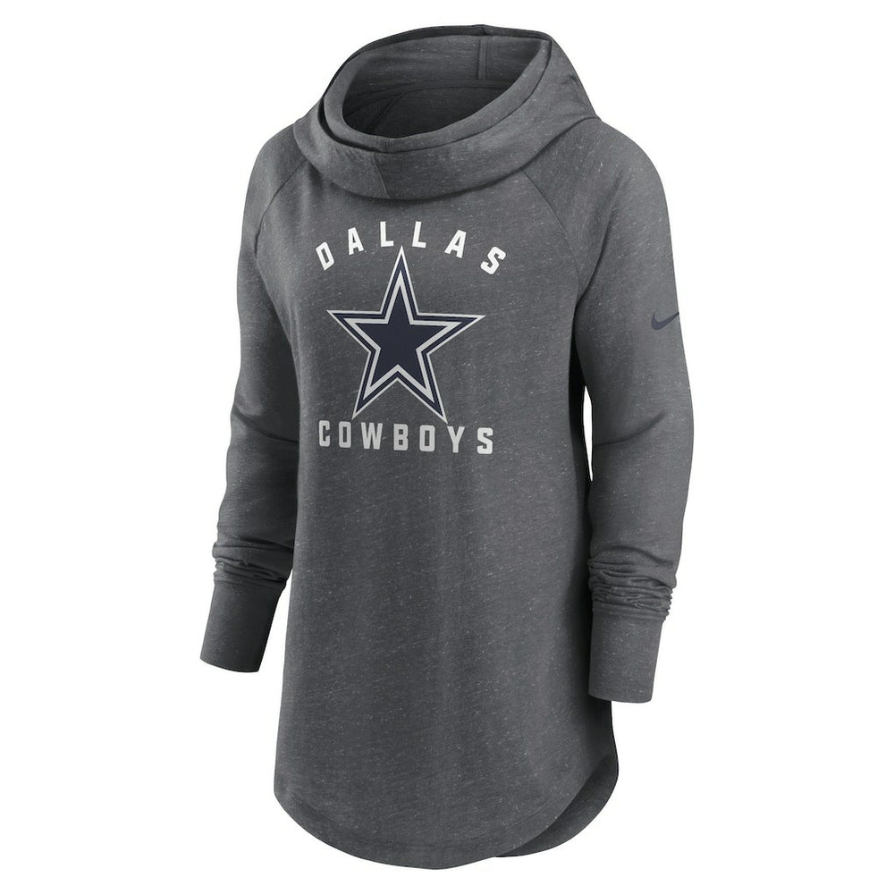 Dallas Cowboys Nike Women's Raglan Funnel Neck Pullover Hoodie
