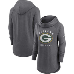 Green Bay Packers Nike Women's Raglan Funnel Neck Pullover Hoodie