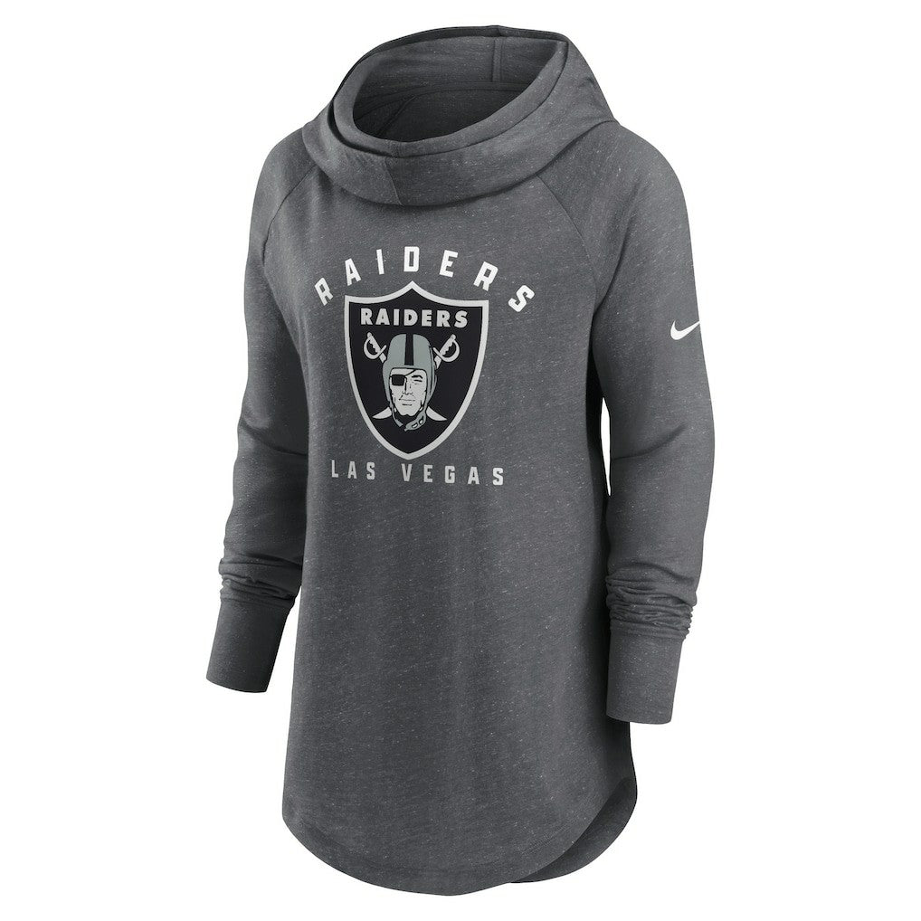 Las Vegas Raiders Nike Women's Raglan Funnel Neck Pullover Hoodie