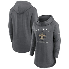 New Orleans Saints Nike Women's Raglan Funnel Neck Pullover Hoodie