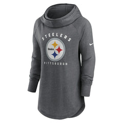 Pittsburgh Steelers Nike Women's Raglan Funnel Neck Pullover Hoodie