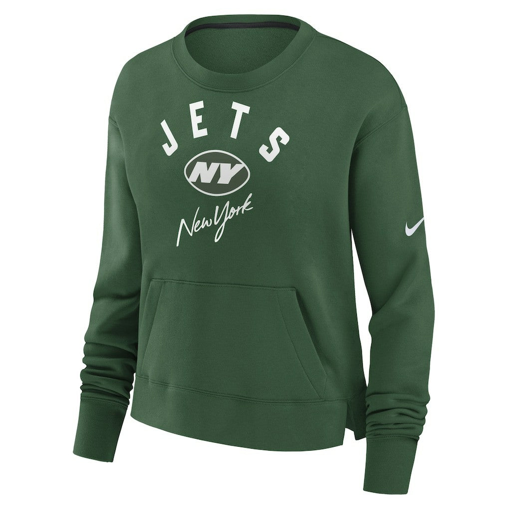 New York Jets Nike Women's High Hip Fleece Pullover Sweatshirt