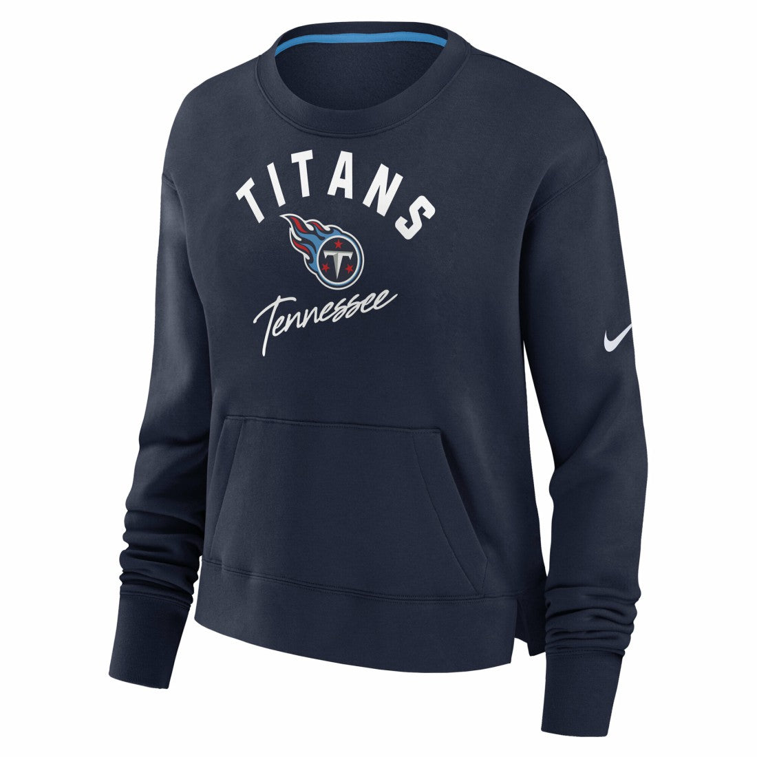 Tennessee Titans Nike Women's High Hip Fleece Pullover Sweatshirt
