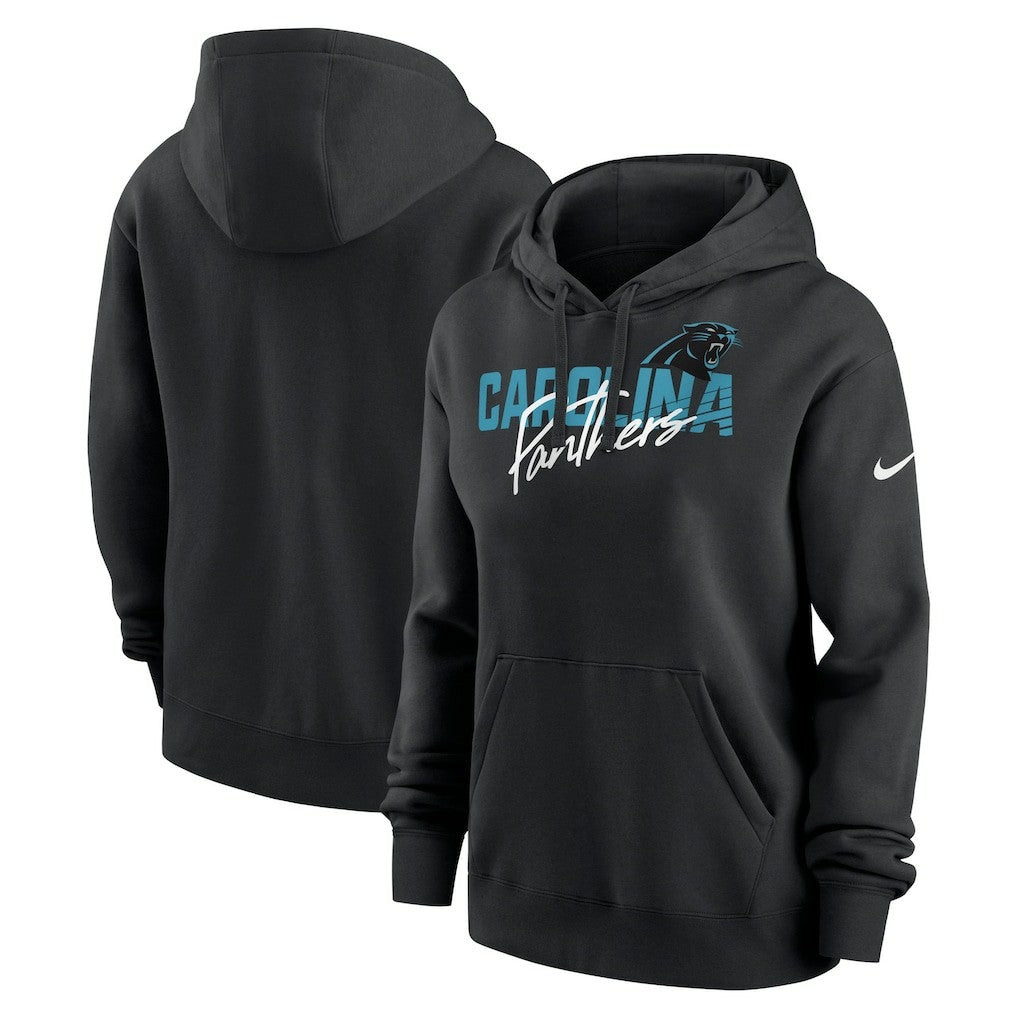 Carolina Panthers Nike Women's Wordmark Club Fleece Pullover Hoodie