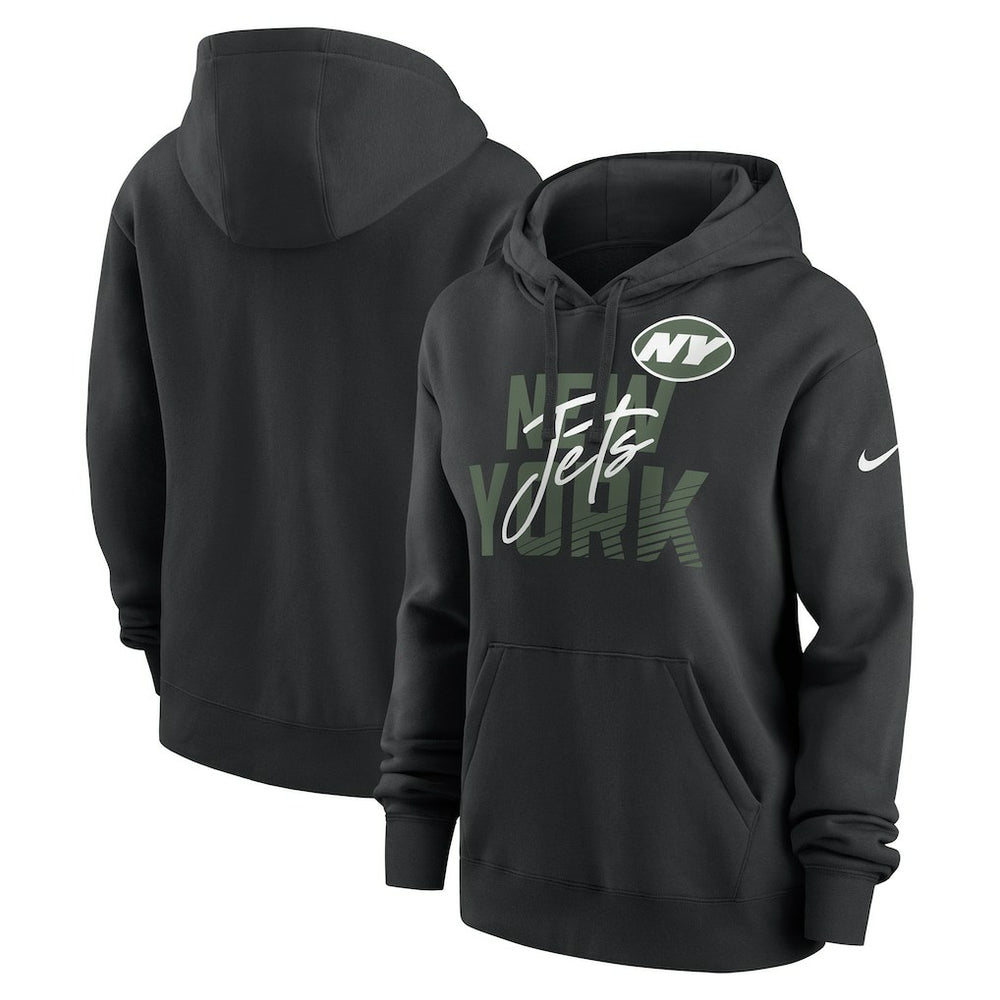 New York Jets Nike Women's Wordmark Club Fleece Pullover Hoodie