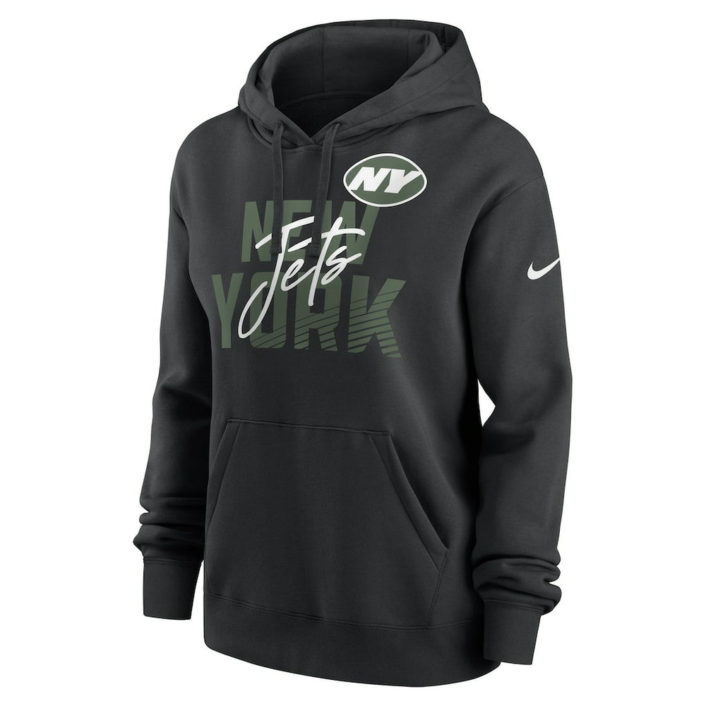 New York Jets Nike Women's Wordmark Club Fleece Pullover Hoodie