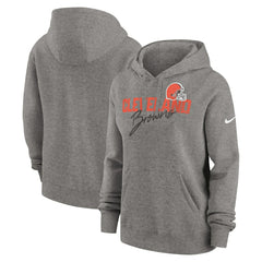 Cleveland Browns Nike Women's Wordmark Club Fleece Pullover Hoodie