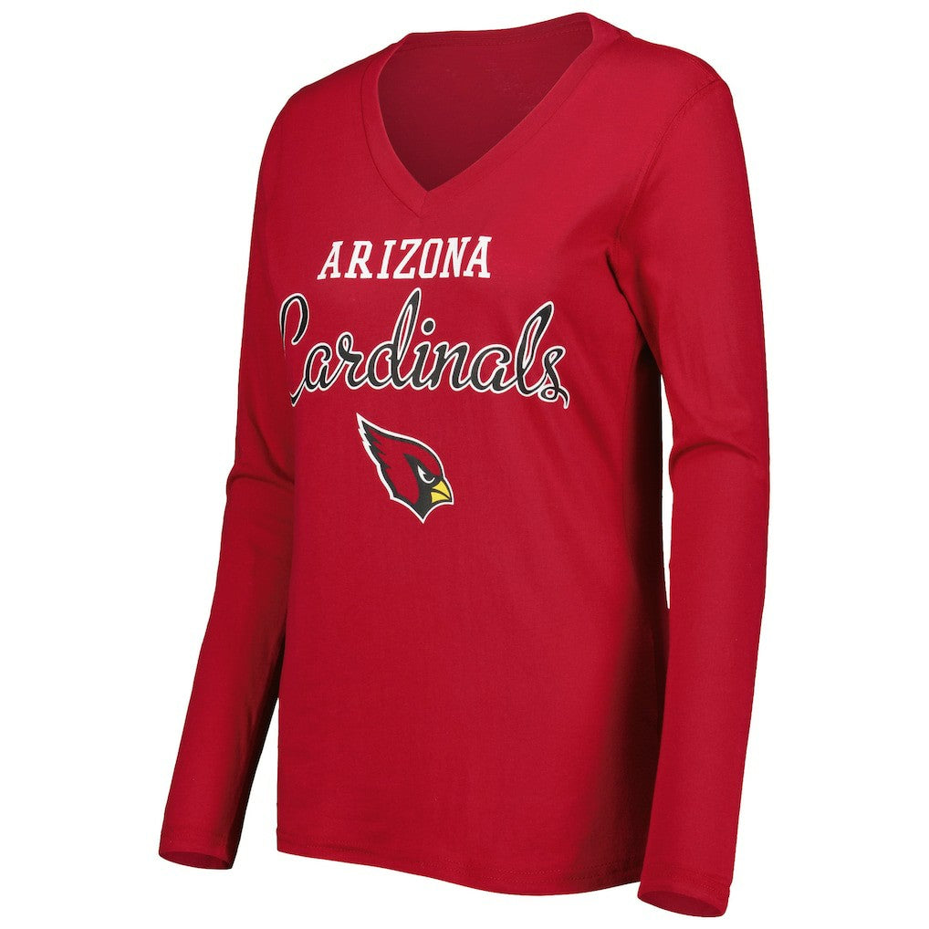 Arizona Cardinals  G-III 4Her by Carl Banks Women's Post Season Long Sleeve V-Neck T-Shirt