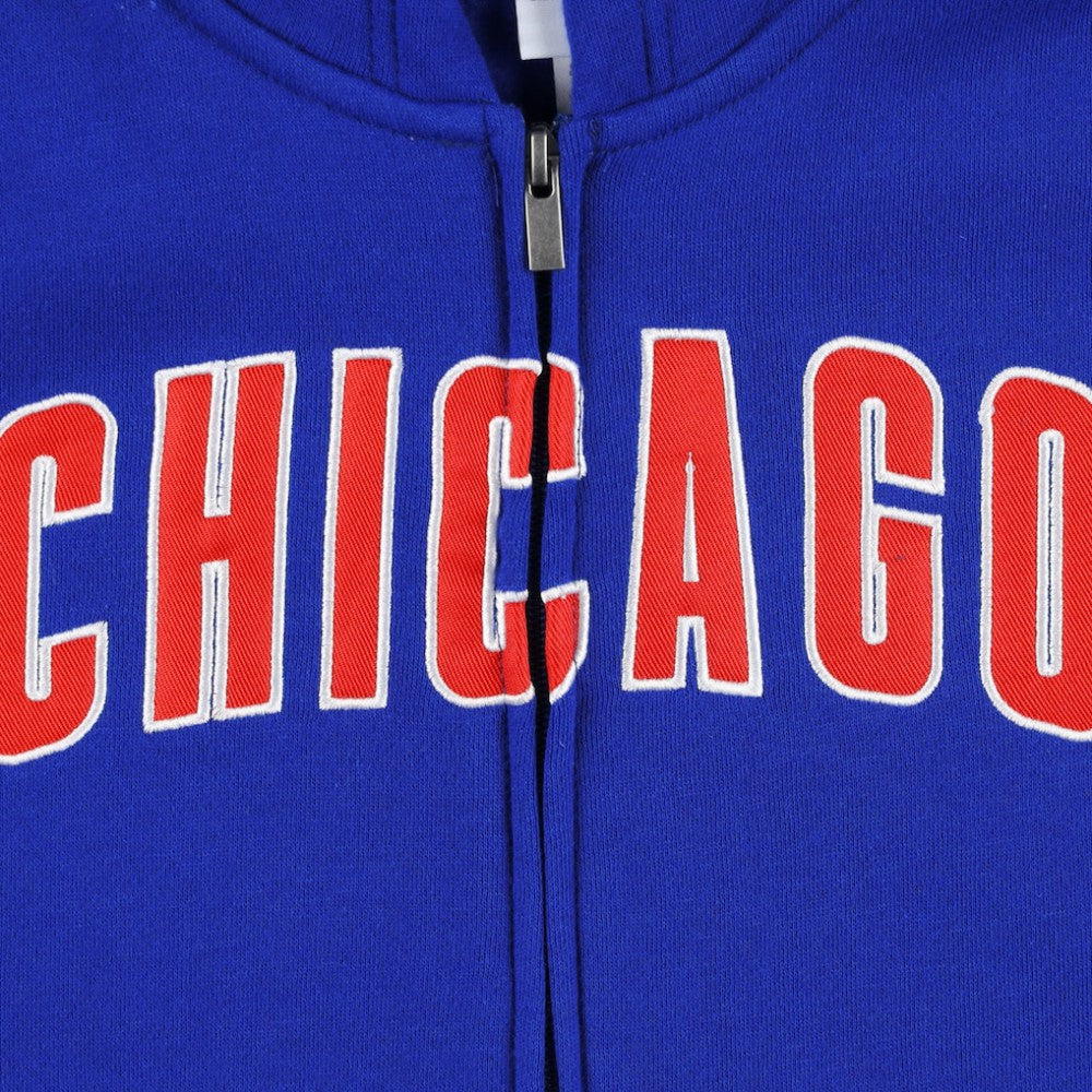 Chicago Cubs Youth Wordmark Full-Zip Fleece Hoodie | MLB Discount