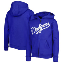 Los Angeles Dodgers Youth Wordmark Full-Zip Fleece Hoodie | MLB New