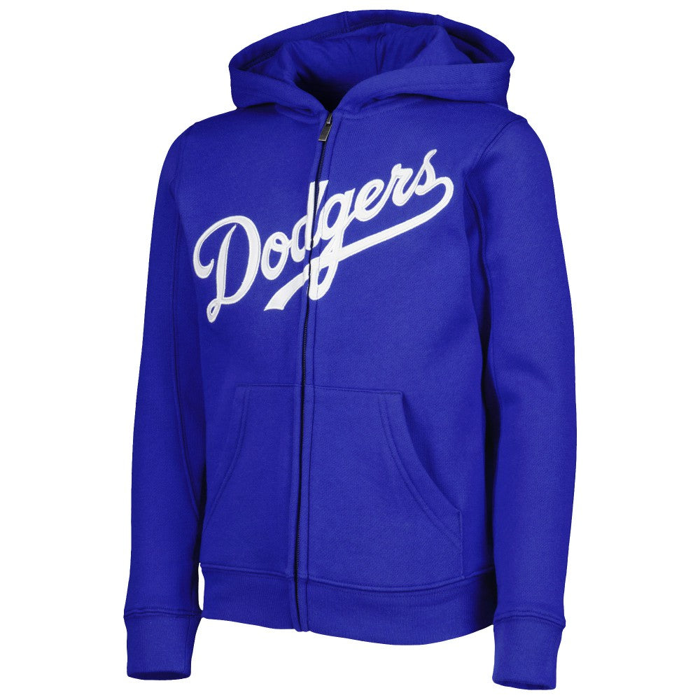 Los Angeles Dodgers Youth Wordmark Full-Zip Fleece Hoodie | MLB New