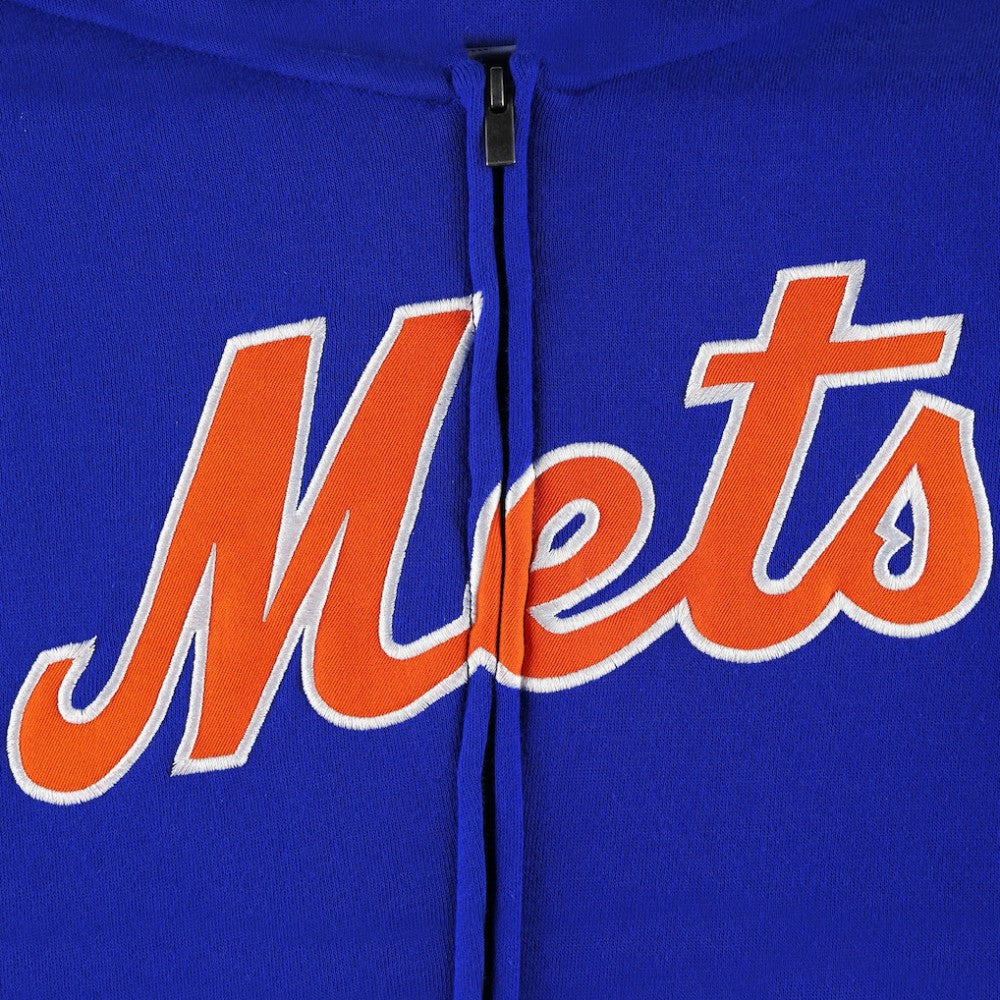 New York Mets Youth Wordmark Full-Zip Fleece Hoodie | MLB Discount