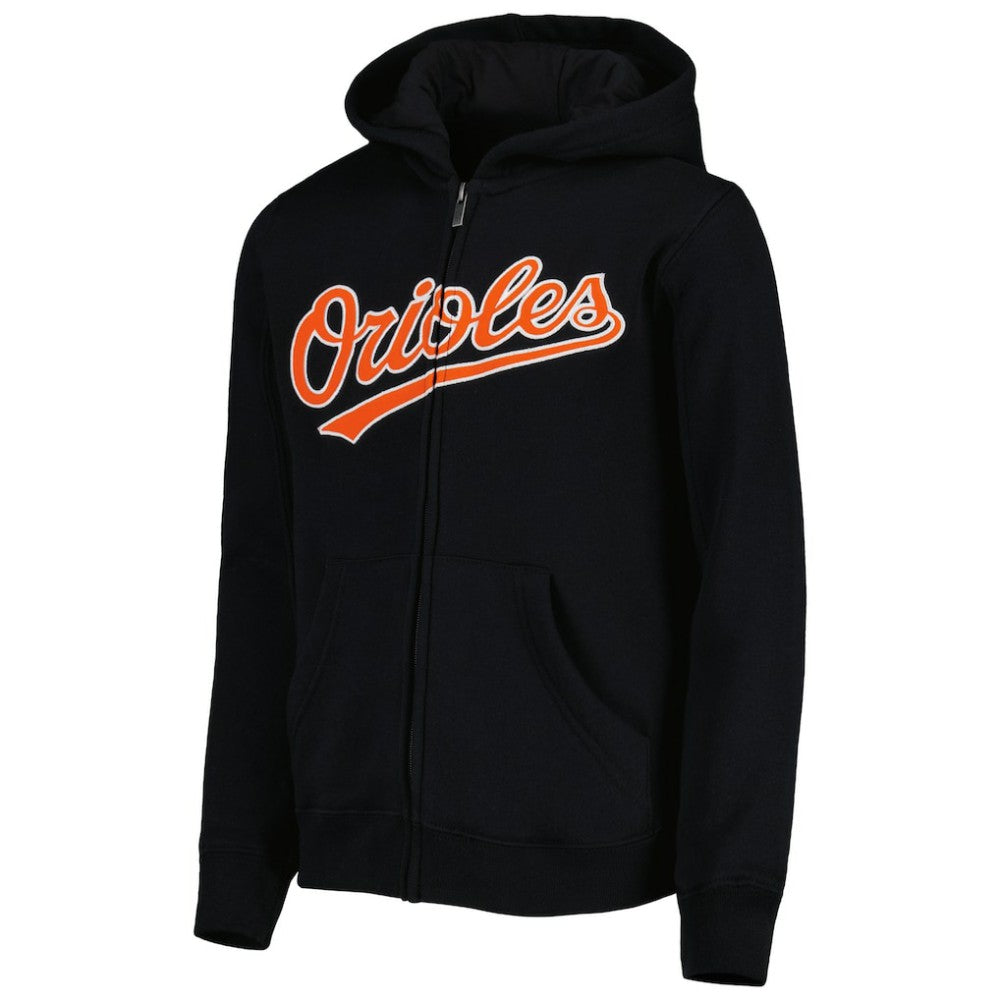 Baltimore Orioles Youth Wordmark Full-Zip Fleece Hoodie | MLB Shop