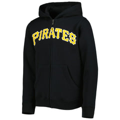 Pittsburgh Pirates Youth Wordmark Full-Zip Fleece Hoodie | MLB Discount