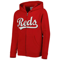 Cincinnati Reds Youth Wordmark Full-Zip Fleece Hoodie | MLB Online