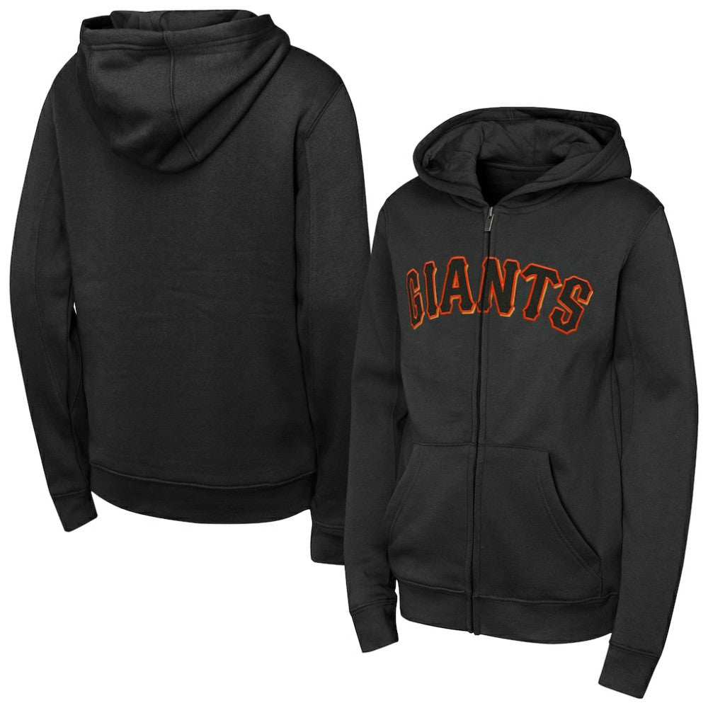 San Francisco Giants Youth Wordmark Full-Zip Fleece Hoodie | MLB New