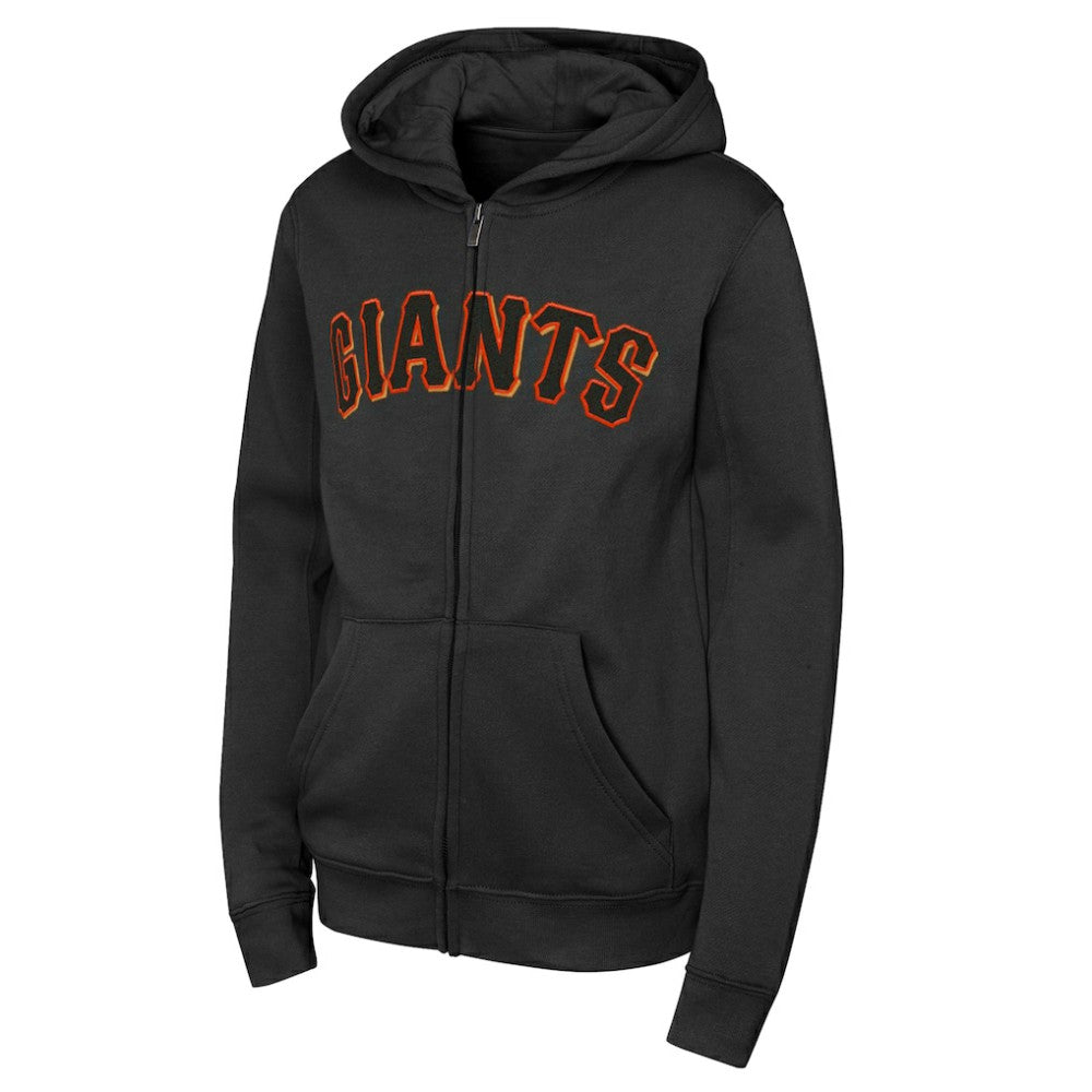 San Francisco Giants Youth Wordmark Full-Zip Fleece Hoodie | MLB New