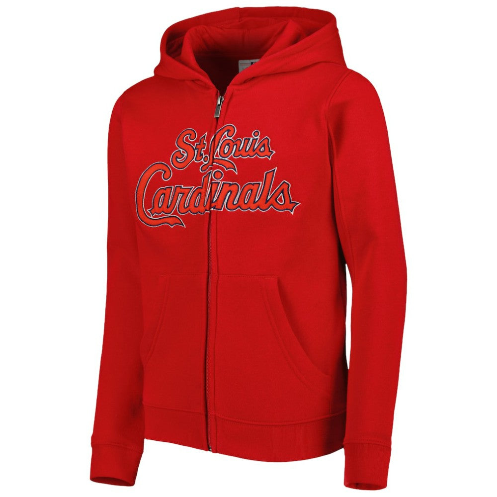 St. Louis Cardinals Youth Wordmark Full-Zip Fleece Hoodie | MLB Online